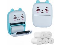 Extralink Kit | Thermal Printer Epp-002 Blue + Plain Thermal Paper 5 Rolls |