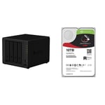 Synology DS418play 4 Bay Desktop NAS Enclosure - Bundled with 4 x 10TB Seagate IronWolf Pro NAS HDDs