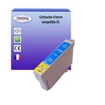 Cartouche Compatible pour Epson Stylus Photo R285, R360, R585 remplace Epson T0802 Cyan - T3AZUR