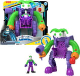 Imaginext Fisher-Price DC Super Friends Joker Robot Bataille Figurine avec lumières Lance projectiles Jouet + 3 Ans (Mattel HGX80)