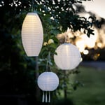 Clas Ohlson Northlight solcellslykta rislampa oval vit