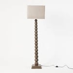 Olsson & Jensen Preston golvlampa trä brun H119 cm