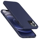 ESR Soft Case Compatible with iPhone 12 Compatible with iPhone 12 Pro Silicone Rubber Case Comfortable Grip – Navy Blue