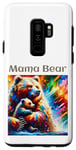 Coque pour Galaxy S9+ Art animalier coloré de maman ours et de son petit