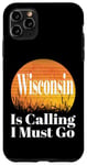 Coque pour iPhone 11 Pro Max Le Wisconsin vous appelle I Must Go Funny Midwest Sunset Field