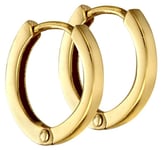 Elements Silver E5865 Gold-plated Squared Huggie Hoops Jewellery