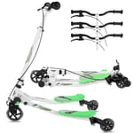 Swing Wiggle Scooter for Kids Ages 3-8, Foldable Quirky Fun Drifting Scooter with 3-Level Adjustable Handlebar Tri Slider Freestyle Carving Speeder