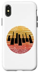Coque pour iPhone X/XS Clavier de piano rétro pour les pianistes classiques