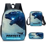 Ryggsäckar Barn Skolryggsäck Godzilla Skolväska Godzilla Vs Kong 3d Tryckt Anime Filmer Skolväska För Pojkar Grundskole- Och Mellanstadieelever