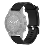 PEISHI Smart wear 22mm Texture Silicone Wrist Strap Watch Band for Fossil Hybrid Smartwatch HR, Male Gen 4 Explorist HR, Male Sport (Black) (Color : Color1)