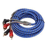 Tangyongjiao 4.5m Car Auto Weaver Audio Stereo Cable OFC 2RCA to 2RCA Jack Audio Cable Male to Male RCA Aux Cable
