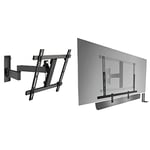 Vogel's WALL 3245 Full-Motion TV Wall Bracket for 32-55 Inch TVs, max. 44 lbs, Universal Compatibility & SOUND 3550 Universal soundbar bracket | Also fits Bose Soundbar 500/700. 14.3 lbs