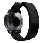 Garmin Fenix 7//6/6 Pro/Forerunner 945/935 etc. Klockarmband i nylon - Svart