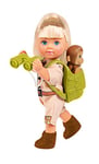 Simba Steffi Love Monkeys 105733481 Doll in Expedition Outfit with Backpack, Binoculars, Lining and Two Cute Monkeys Babies