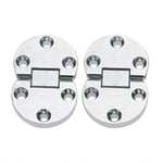 Zerodis Folding Flip Top Hinge,2Pcs Zinc Alloy Self-Supporting 180 Degree Round Sewing Folding Table Backflap Hinges for Home Flap Desk Cupboard Oval Hardware