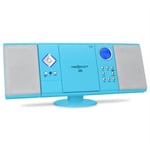 V-12 Chaine HiFi stéréo Lecteur CD-MP3 USB SD -bleue