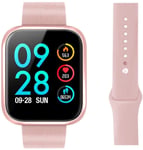 Watch P68 Smart Blood Pressure Heart Rate Monitor IP68 Fitness Bracelet Women Men Smart for,Colour:P70-Black (Color : P70-Pink)
