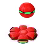 Magisk boll leksak med lampor Ufo bärbar flygande tefat leksaker Stomp magisk boll barn leksak kreativ dekompressionsboll leksak för barn utomhusgåva db red without light