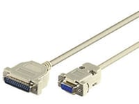 Microconnect "Microconnect Seriel-/ Parallelkabel 3m 9-pin D-sub (db-9) Hun 25-pin (db-25) Han"