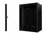 Lanview - Rack Skåp - 60 X 45 - Väggmontering - Svart, Ral 9005 - 16U - 19"