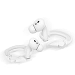 Silicone Ear Hook, Anti-Lost Bluetooth Headphone Ear Hook Clip Sport Headset Clamp Waterproof Lightweight Headphone Anti-Lost Artifact Compatible for Air-Pods 1/2 / Pro, White