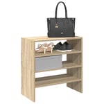 Skohyllor 2 st stapelbara sonoma-ek 60x30x30,5 cm