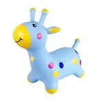 Tomaibaby Music Jumping Horse Deer, Inflatable Space Hopper Ride-on Bouncing Animal Toy Gift for Kids (Blue,without Battery)