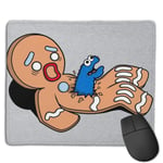 Gingerbread Man Cookie Monster Chest Burster Alien Parody Customized Designs Non-Slip Rubber Base Gaming Mouse Pads for Mac,22cm×18cm， Pc, Computers. Ideal for Working Or Game
