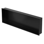Duschbricka 90x30 cm svart rostfritt stål LuxeBath