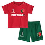 FIFA Unisex Kinder Official World Cup 2022 Tee & Short Set, Toddlers, Portugal, Team Colours, Age 4, Red, Large