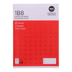 WS Exercise Book 1B8 7mm Ruled 36 Leaf Red Red Mid