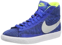 Nike Blazer Mid Vntg (Gs) Blue Textile Girls Boys' Trainers Shoes UK 5