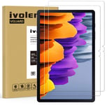 ivoler 2 Pack Screen Protector for Samsung Galaxy Tab S7 11 inch (T870 / T875 / 876B) / Samsung Galaxy Tab S8, Tempered Glass Film, [9H Hardness] [Anti-Scratch] [Bubble Free] [Crystal Clear]
