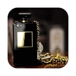Luxury Off 3D Perfume Bottle Black White Phone Case For Iphone 7 8 Plus 12Mini 11 12 Pro Xs Max X Xr Back Cover With Lanyard-Black-For 12Promax 6.7Inch