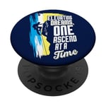 Rock Climber Elevating Dreams One Ascend At A Time Climbing PopSockets Swappable PopGrip