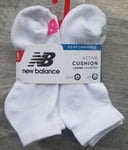 New Balance Active Cushion Ladies Low Cut Socks pack of 6 pairs Size 4 - 10