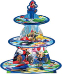 Generic Mario Cupcake Stand, Super Brother Birthday Party Supplies Tower, Video Games Decoration Dessert Stand for Baby Shower, Boys & Girls