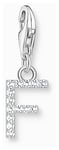 Thomas Sabo 1946-051-14 Charm Pendant Letter F With White Jewellery