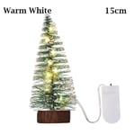 15/20/25/30cm Artificial Plants Xmas Tree With Led Christmas Warm White 15cm