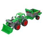 WADER Farmer Technic - Traktor med skopa och vagn