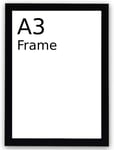 Ghega Premium Multi A1 A2 A3 A4 and Maxi Poster Photo Frame Picture Certificate Wall Decor Hanging Portrait Landscape Design Display MDF Shatter-proof Styrene Various Sizes-Black A3 (29.7 x 42.0) cm