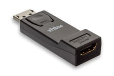 vhbw Adaptateur Mini-DisplayPort vers HDMI prise audio inclue pour TV, PC, ordinateur portable, vidéoprojecteur - Câble adaptateur DP Ultra HD, noir