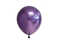 Lila Ballonger Med Spegel, 10 St