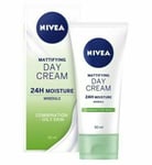 NIVEA Daily Essentials Oil Free 24hr Moisture Face Day Cream 50ML NEW UK