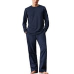 Calvin Klein Cotton Poplin Long Sleeve Pant Set Marin Medium Dam