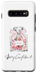 Galaxy S10+ Stay Confident Flowers In Perfume Bottle For Women's & Girls Case