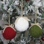 Merry Christmas Hanging Ball Party Decoration Xmas Tree Pendant White