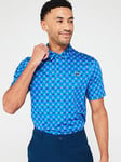 Lacoste Golf All over Print Polo Shirt - Blue, Blue, Size S, Men