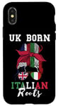 iPhone X/XS UK Born Italian Roots Messy Bun Girl United Kingdom Italy Case
