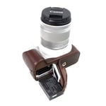 Canon EOS 200D kameraskydd underdelen äkta läder - Kaffe